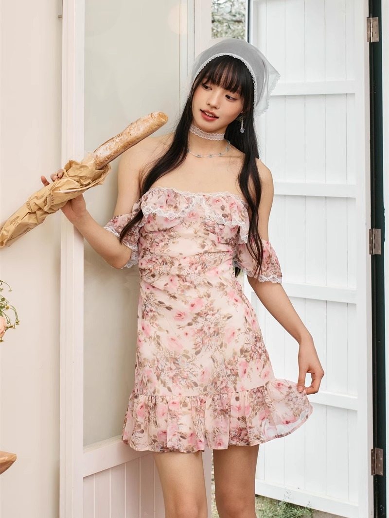 Designer Rose Story Short Tea Break Dresses