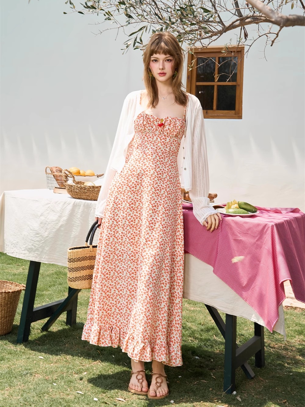 Designer Floral Halter Dress - Image 4