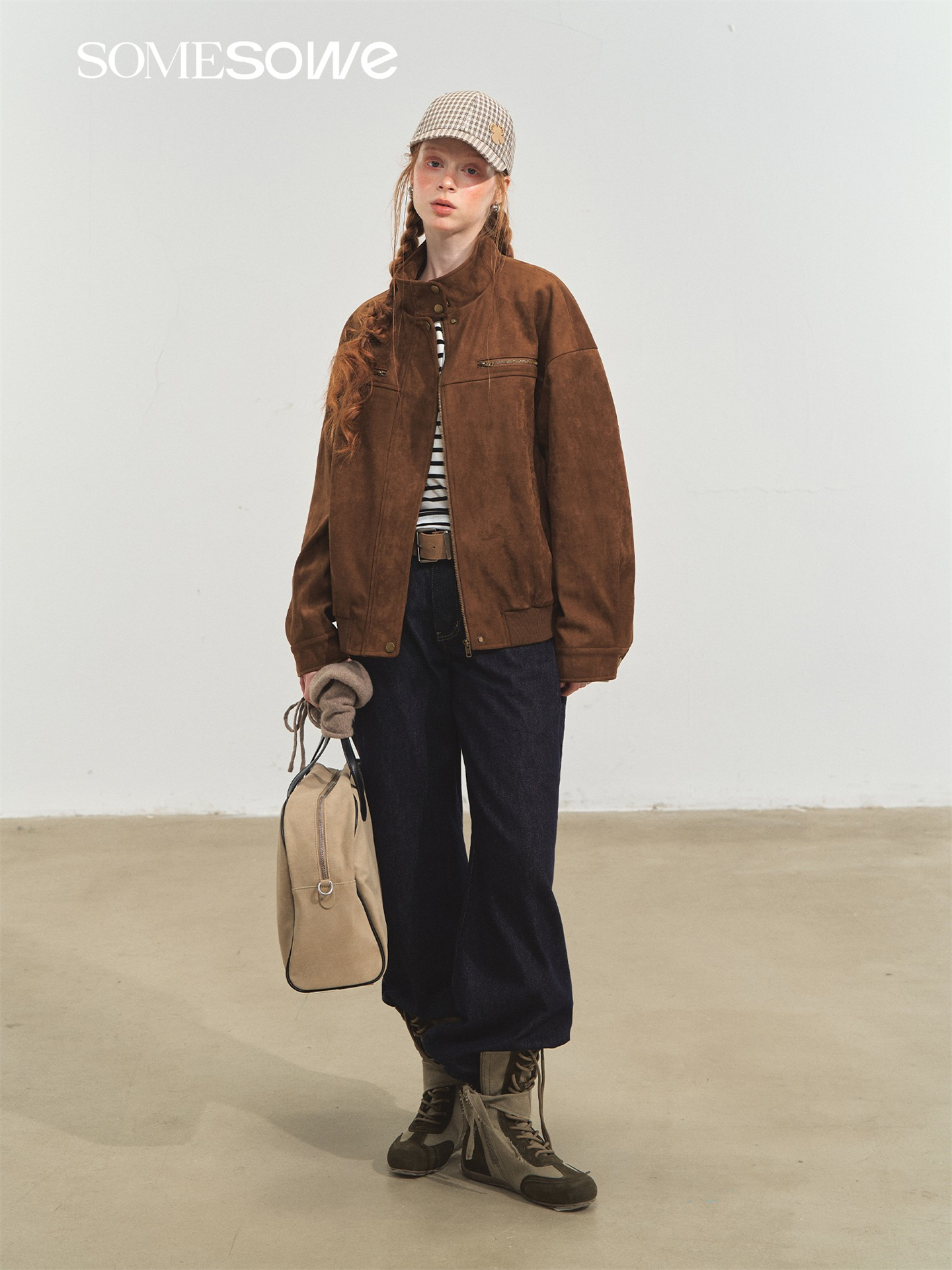 American-Style Suede Baseball Jacket - Image 5