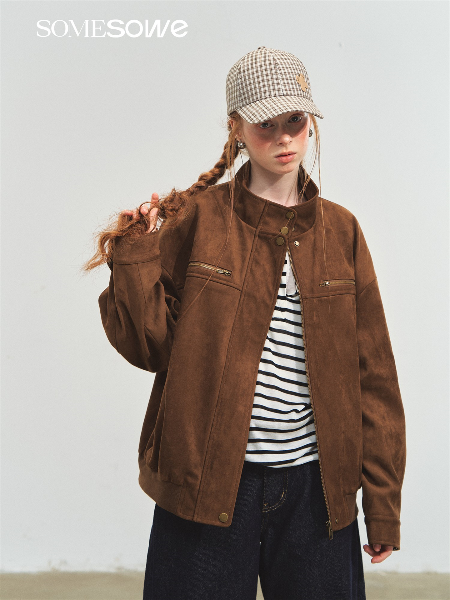 American-Style Suede Baseball Jacket - Image 3