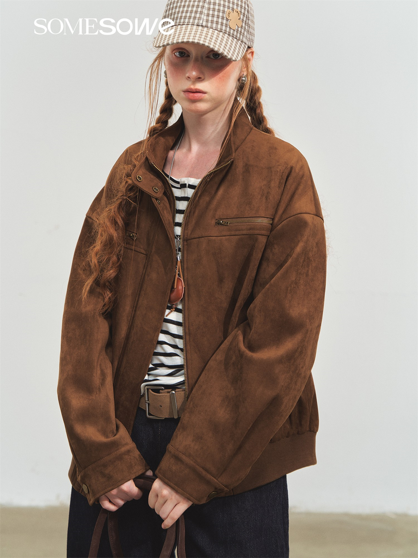 American-Style Suede Baseball Jacket - Image 4
