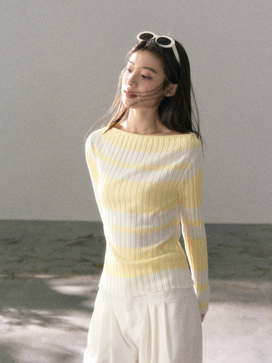 Lightweight Figure-flattering Knitted Top With Bright Stripes - Image 6