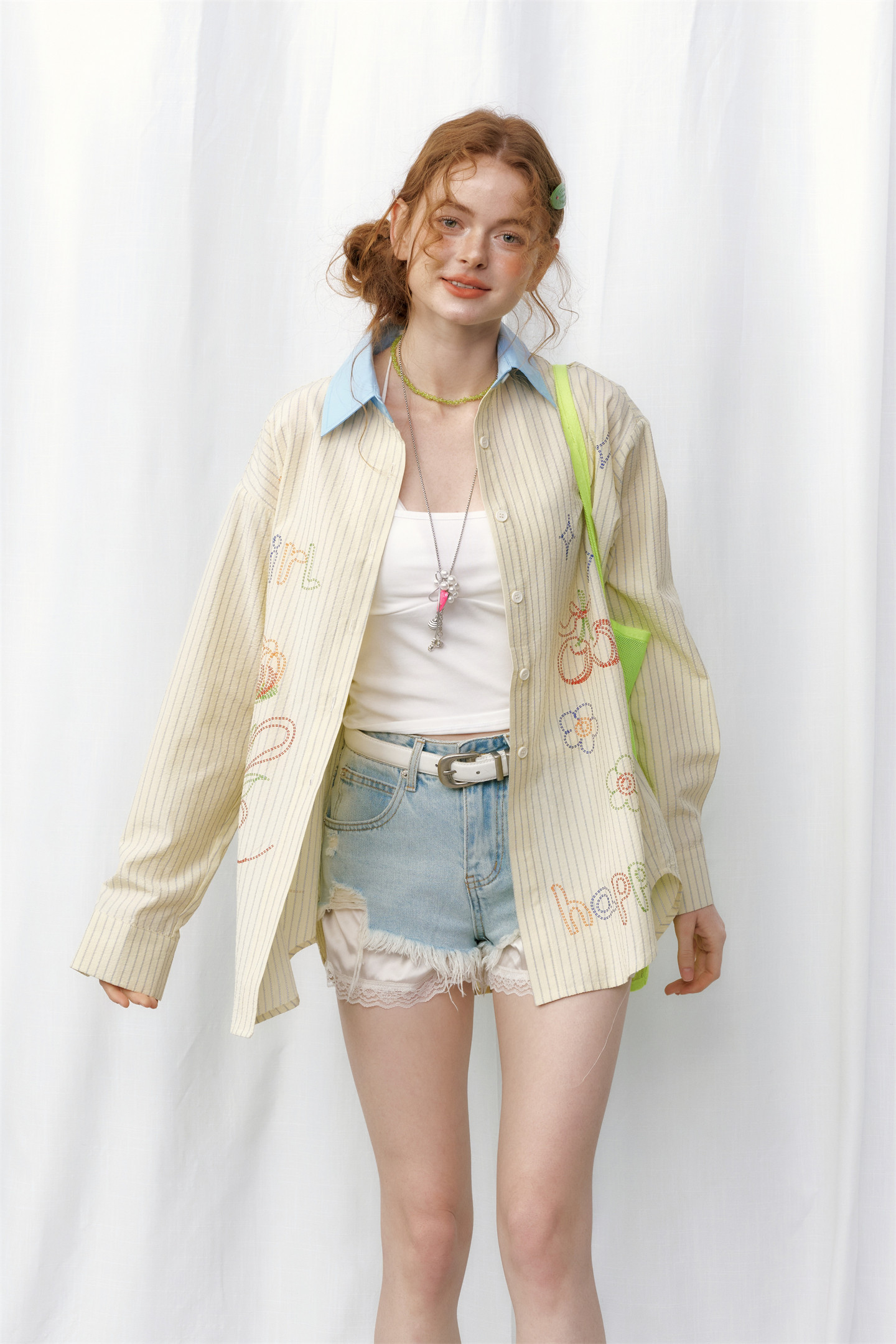 Tulip-print Loose-fitting Shirt - Image 3