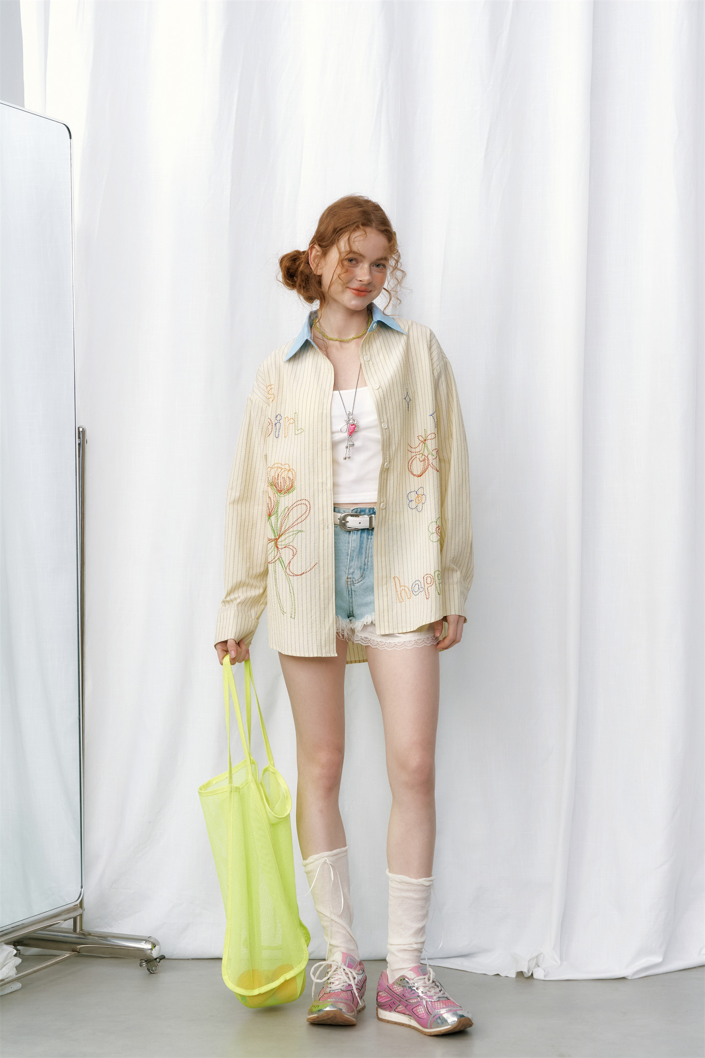 Tulip-print Loose-fitting Shirt - Image 6