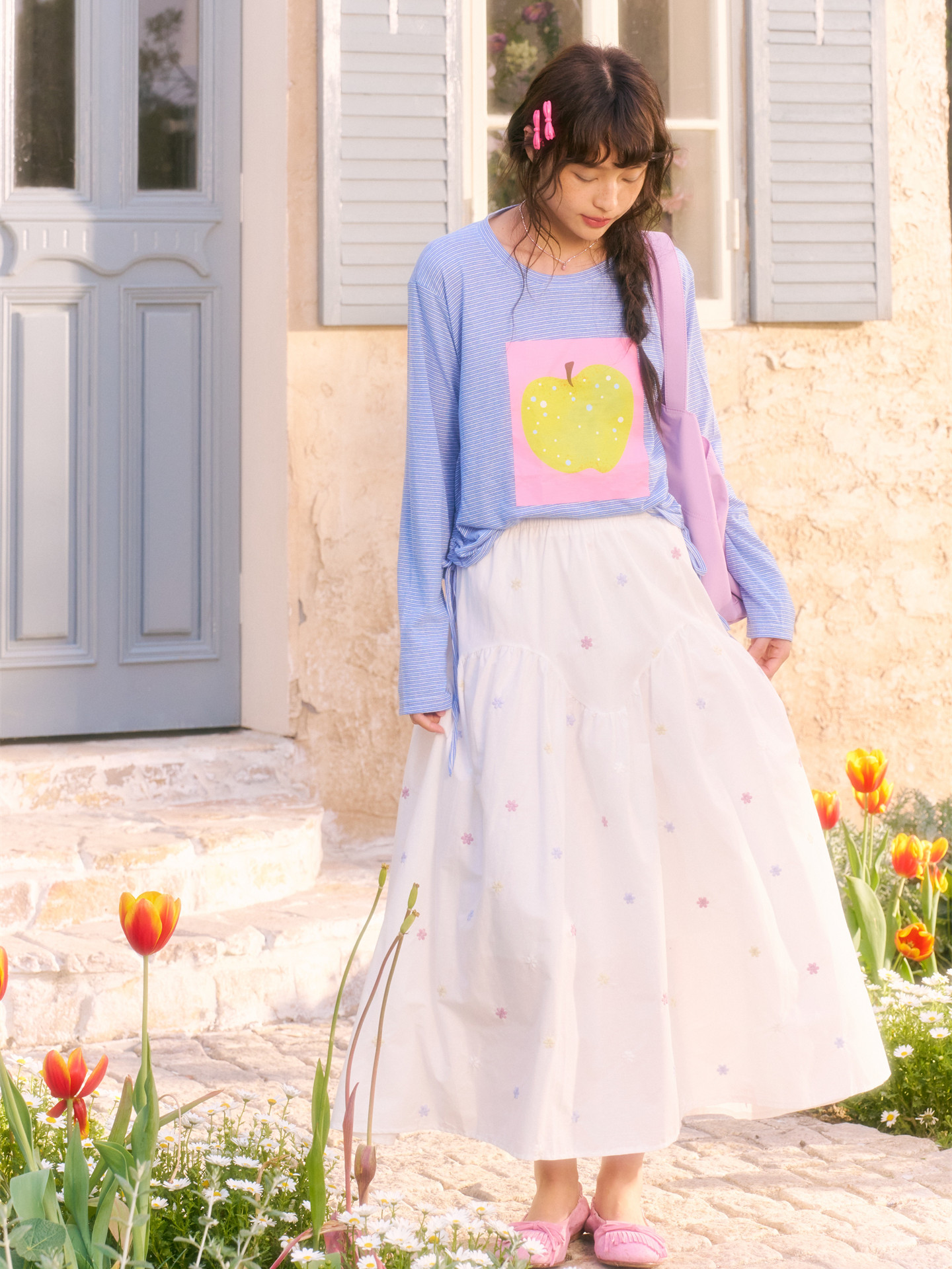 Floral Print Elasticated Waist Skirt - Image 3